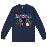 Navy baseball dad Long Sleeve Tee - AdoDesignShop