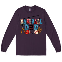 Plum baseball dad Long Sleeve Tee - AdoDesignShop