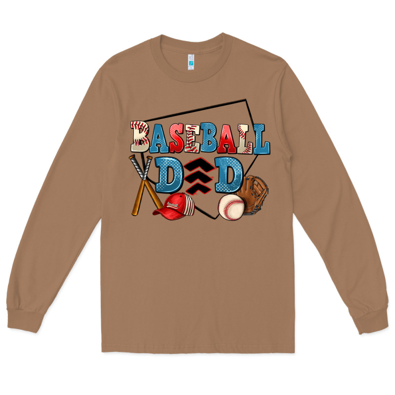 Baseball Dad Long Sleeve Tee by AdoDesignShop | Teevron
