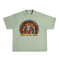 Oil Green gobble till you wobble thanksgiving rainbow Urban Heavy Tee - RanaPortraitStore
