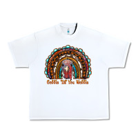 White gobble till you wobble thanksgiving rainbow Urban Heavy Tee - RanaPortraitStore