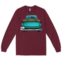 Burgundy western truck back view 2 Long Sleeve Tee - FaDigitalArtStudio