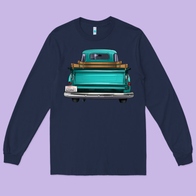 Western Truck Back View 2 Long Sleeve Tee Designed By Fadigitalartstudio