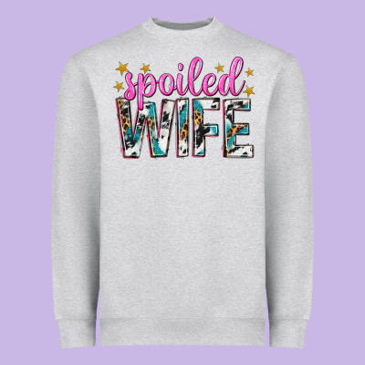 Spoiled Wife Heavyweight Sweatshirt Designed By Texasbilliewilder