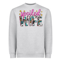 Heather Grey spoiled wife Heavyweight Sweatshirt - texasbilliewilder