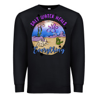 Black salt water heals everything Premium Sweatshirt - MaliasSmallBusiness