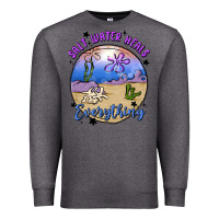 Charcoal Heather salt water heals everything Premium Sweatshirt - MaliasSmallBusiness