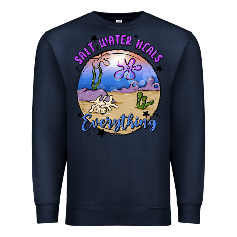 Salt Water Heals Everything Premium Sweatshirt by MaliasSmallBusiness | Teevron