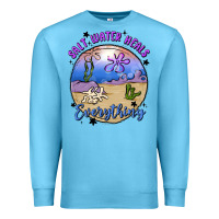 Ocean Blue salt water heals everything Premium Sweatshirt - MaliasSmallBusiness