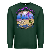 Sports Green salt water heals everything Premium Sweatshirt - MaliasSmallBusiness