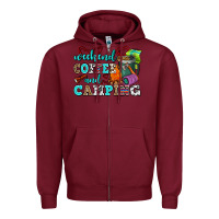 Burgundy weekend coffee and camping Zipper Hoodie - AdoDesignShop