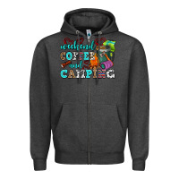 Charcoal Heather weekend coffee and camping Zipper Hoodie - AdoDesignShop