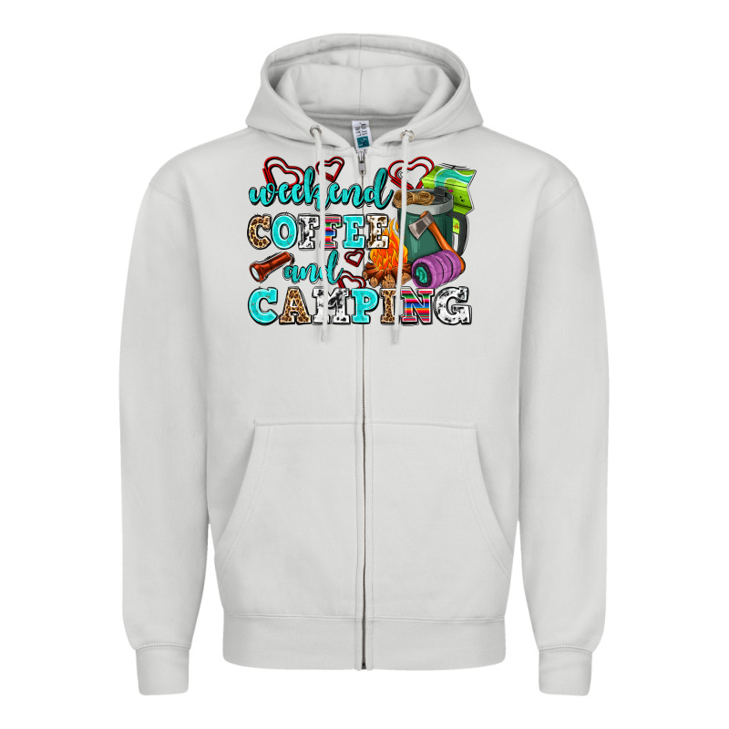 Weekend Coffee And Camping Zipper Hoodie by AdoDesignShop | Teevron