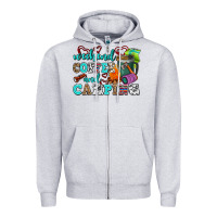 Heather Grey weekend coffee and camping Zipper Hoodie - AdoDesignShop