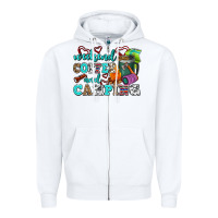 White weekend coffee and camping Zipper Hoodie - AdoDesignShop