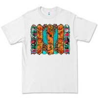White basketball serape cowhide turquoise leopard glitter  brushstrokes Premium Tee - Artiststas