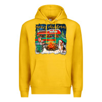 Lemon Merry Christmas with camper van Premium Hoodie - NancyCooperArtShop