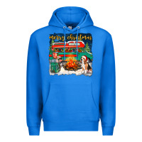 True Royal Merry Christmas with camper van Premium Hoodie - NancyCooperArtShop