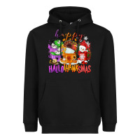 Black Happy Hallothanksmas coffee cups Heavyweight Hoodie - NancyCooperArtShop