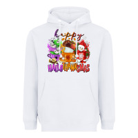 White Happy Hallothanksmas coffee cups Heavyweight Hoodie - NancyCooperArtShop