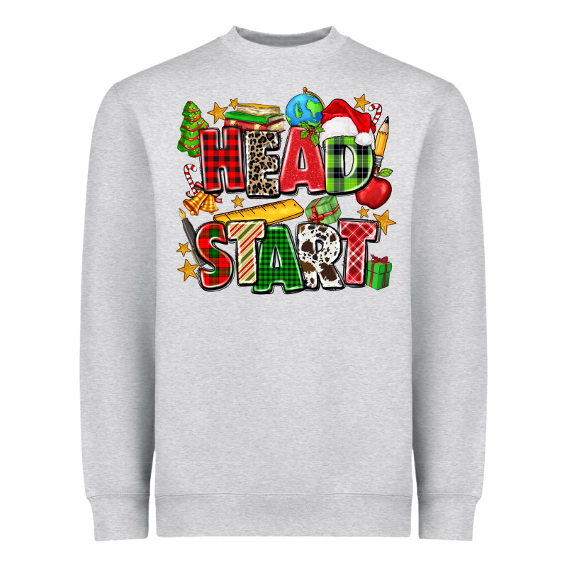 Head Start Christmas Heavyweight Sweatshirt by Zillion Design Studio | Teevron