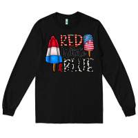 Black red white blue Long Sleeve Tee - CowhideDigitalArt