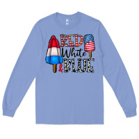 Colony Blue red white blue Long Sleeve Tee - CowhideDigitalArt
