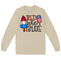 Mushroom red white blue Long Sleeve Tee - CowhideDigitalArt
