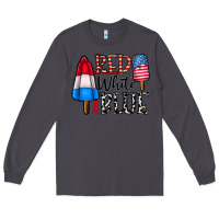 Smoke red white blue Long Sleeve Tee - CowhideDigitalArt