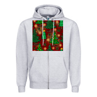 Heather Grey christmas trees seamless pattern Zipper Hoodie - BundleAndBundleShop