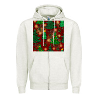 Oatmeal Heather christmas trees seamless pattern Zipper Hoodie - BundleAndBundleShop