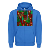 True Royal christmas trees seamless pattern Zipper Hoodie - BundleAndBundleShop