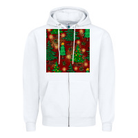 White christmas trees seamless pattern Zipper Hoodie - BundleAndBundleShop