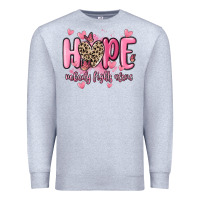 Heather Grey hope nobody fights alone Premium Sweatshirt - MaliasSmallBusiness