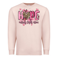Pale Pink hope nobody fights alone Premium Sweatshirt - MaliasSmallBusiness