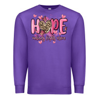 Purple hope nobody fights alone Premium Sweatshirt - MaliasSmallBusiness