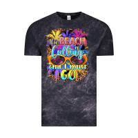 Cloud Black the beach is calling and i must go Vintage Tee - BarkalooDesign