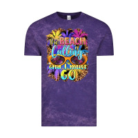 Cloud Purple the beach is calling and i must go Vintage Tee - BarkalooDesign