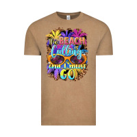 Vintage Coffee the beach is calling and i must go Vintage Tee - BarkalooDesign