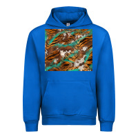 Cobalt tiger cowhide tumbler Urban Hoodie - BarkalooDesign
