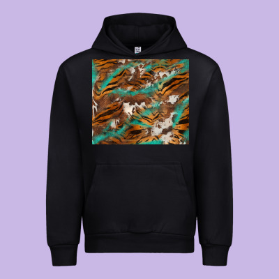 Tiger Cowhide Tumbler Urban Hoodie Designed By Barkaloodesign