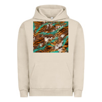 Pigment French Oak tiger cowhide tumbler Urban Hoodie - BarkalooDesign