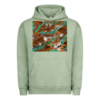 Pigment Oil Green tiger cowhide tumbler Urban Hoodie - BarkalooDesign
