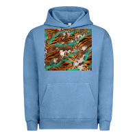 Pigment Pebble Blue tiger cowhide tumbler Urban Hoodie - BarkalooDesign