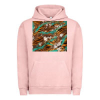 Pigment Salmon tiger cowhide tumbler Urban Hoodie - BarkalooDesign