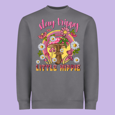 Stay Trippy Little Hippie Tbw Heavyweight Sweatshirt Designed By Texasbilliewilder