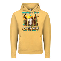 Vintage Mustard simmer down cowboy Vintage Hoodie - texasbilliewilder