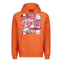 Carrot Pink Christmas cute snowman Premium Hoodie - NancyCooperArtShop