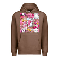 Chestnut Pink Christmas cute snowman Premium Hoodie - NancyCooperArtShop