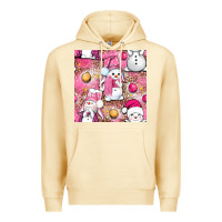 Pina Colada Pink Christmas cute snowman Premium Hoodie - NancyCooperArtShop
